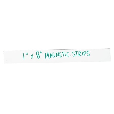 Bsc Preferred 1 x 8'' White Warehouse Labels - Magnetic Strips, 25PK LH174